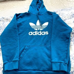 Only worn once adidas heavy knit hood sweatshirt size XL but fits like a large